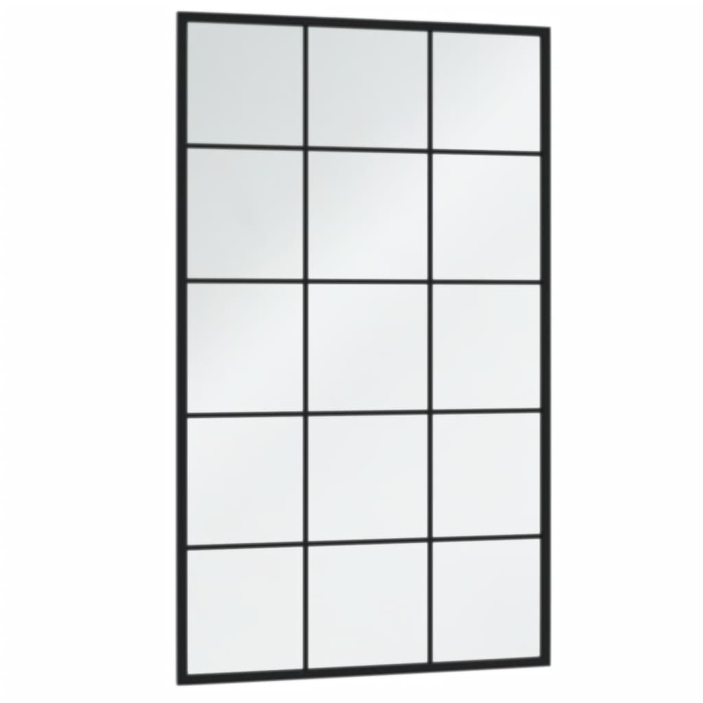 vidaXL Oglinzi de perete, 3 buc., negru, 100x60 cm, metal