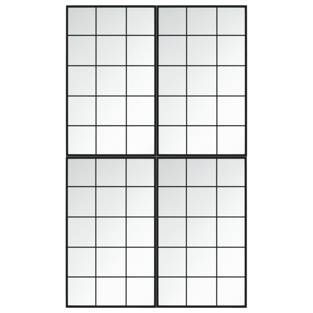 vidaXL Oglinzi de perete, 4 buc., negru, 100x60 cm, metal vidaXL Oglinzi de perete, 4 buc., negru, 100x60 cm, metal