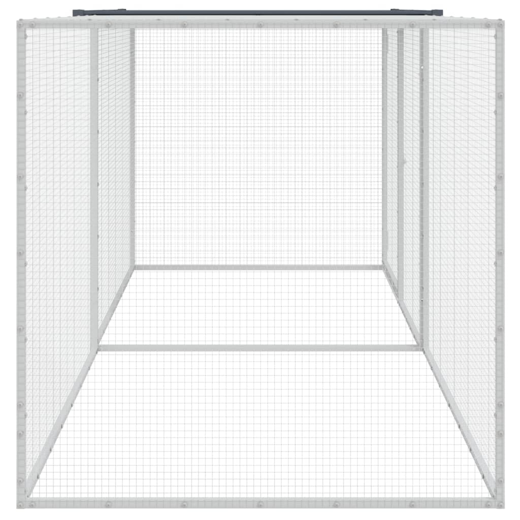 vidaXL Coteț pui cu acoperiș, antracit, 203x98x90 cm, oțel galvanizat vidaXL Coteț pui cu acoperiș, antracit, 203x98x90 cm, oțel galvanizat