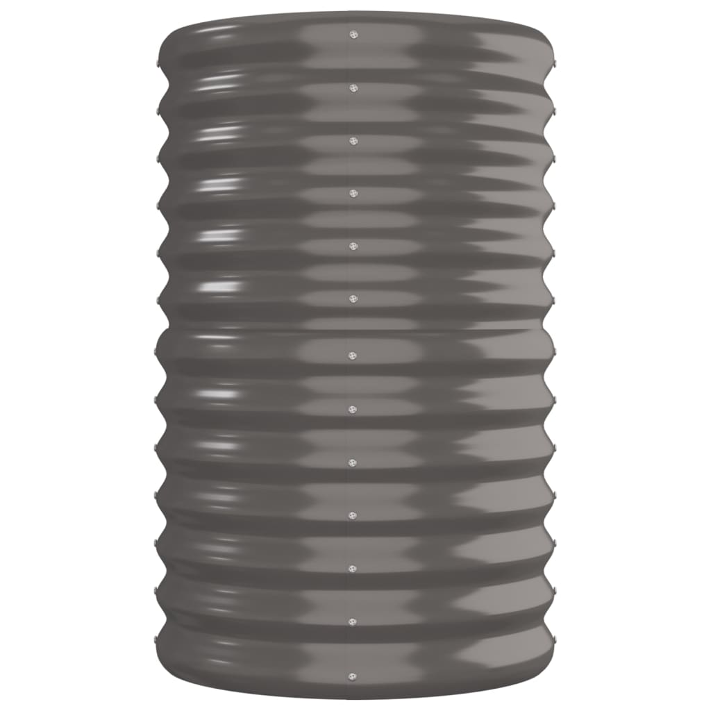 vidaXL Strat înălțat grădină gri 260x40x68cm oțel vopsit electrostatic