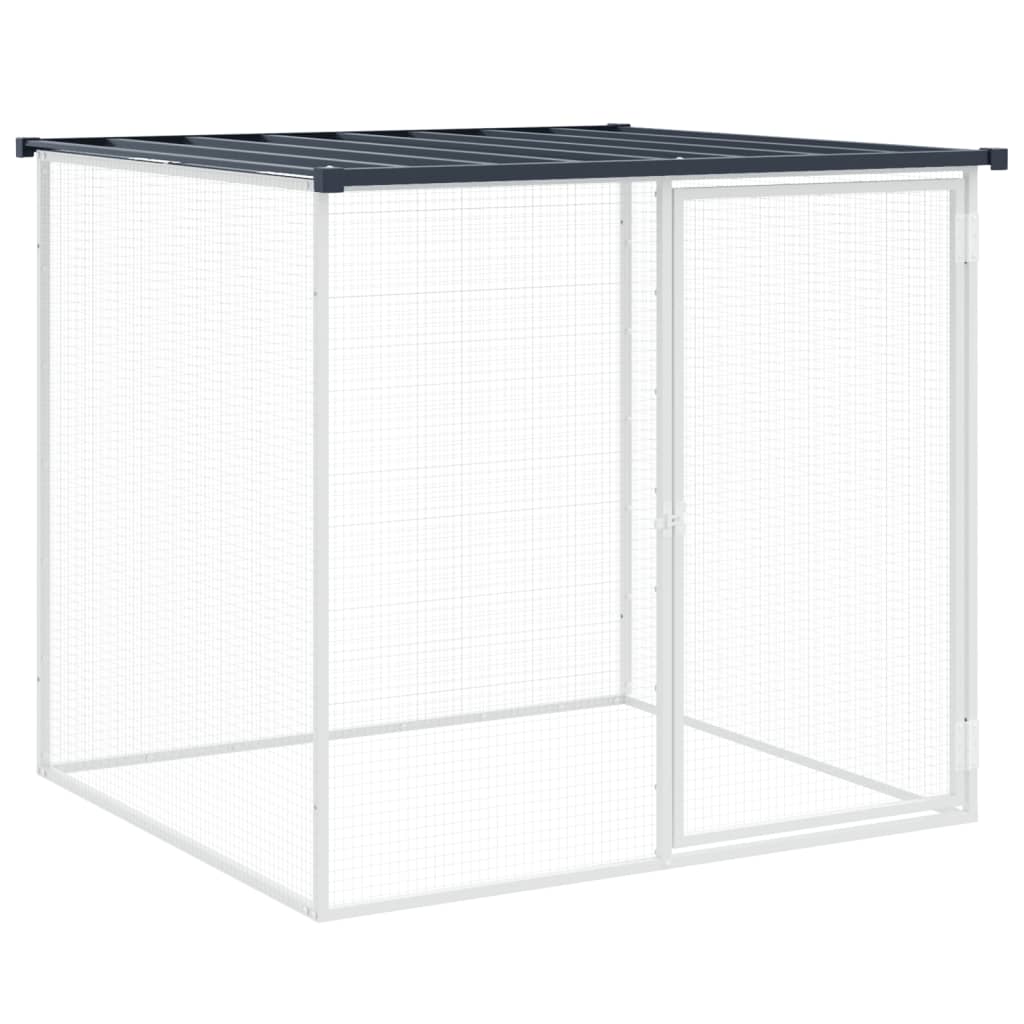 vidaXL Coteț pui cu acoperiș, antracit, 803x98x90 cm, oțel galvanizat vidaXL Coteț pui cu acoperiș, antracit, 803x98x90 cm, oțel galvanizat