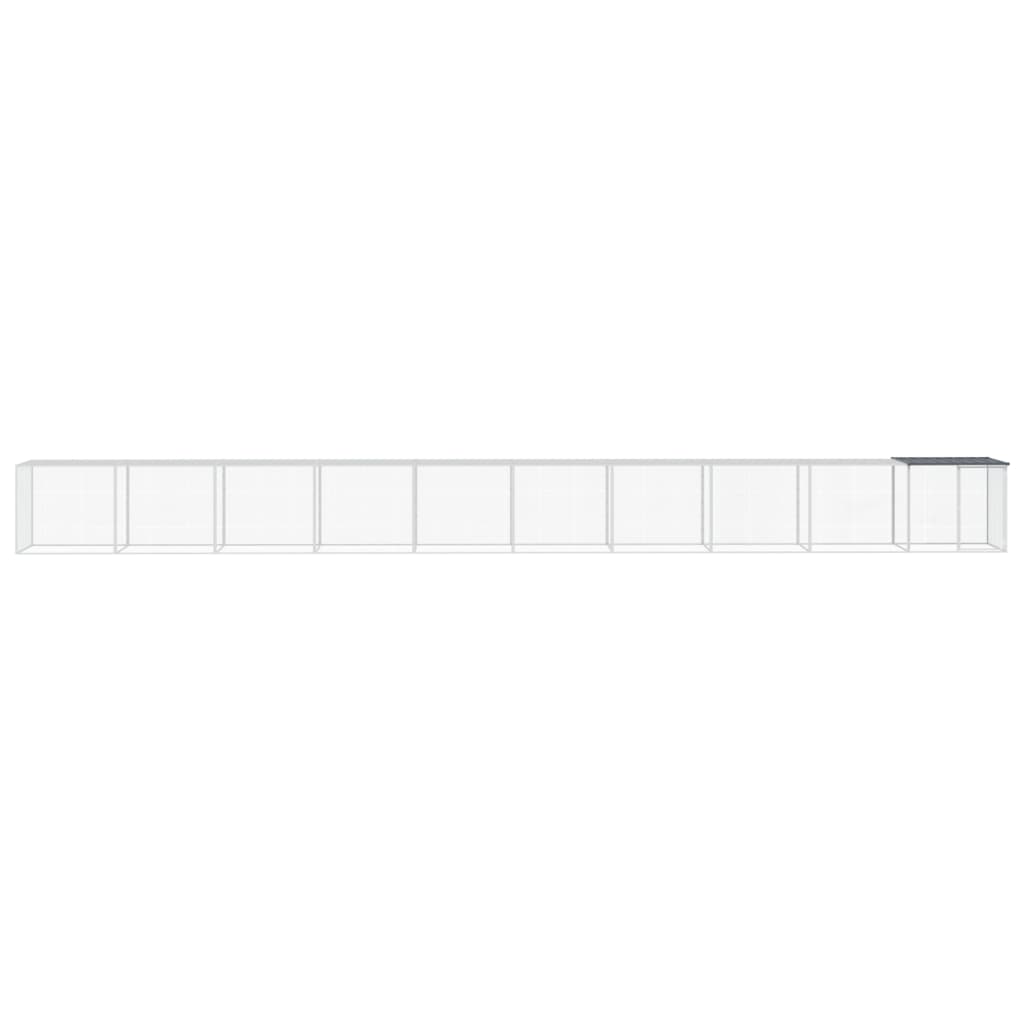 vidaXL Coteț pui cu acoperiș, antracit, 1003x98x90 cm, oțel galvanizat vidaXL Coteț pui cu acoperiș, antracit, 1003x98x90 cm, oțel galvanizat