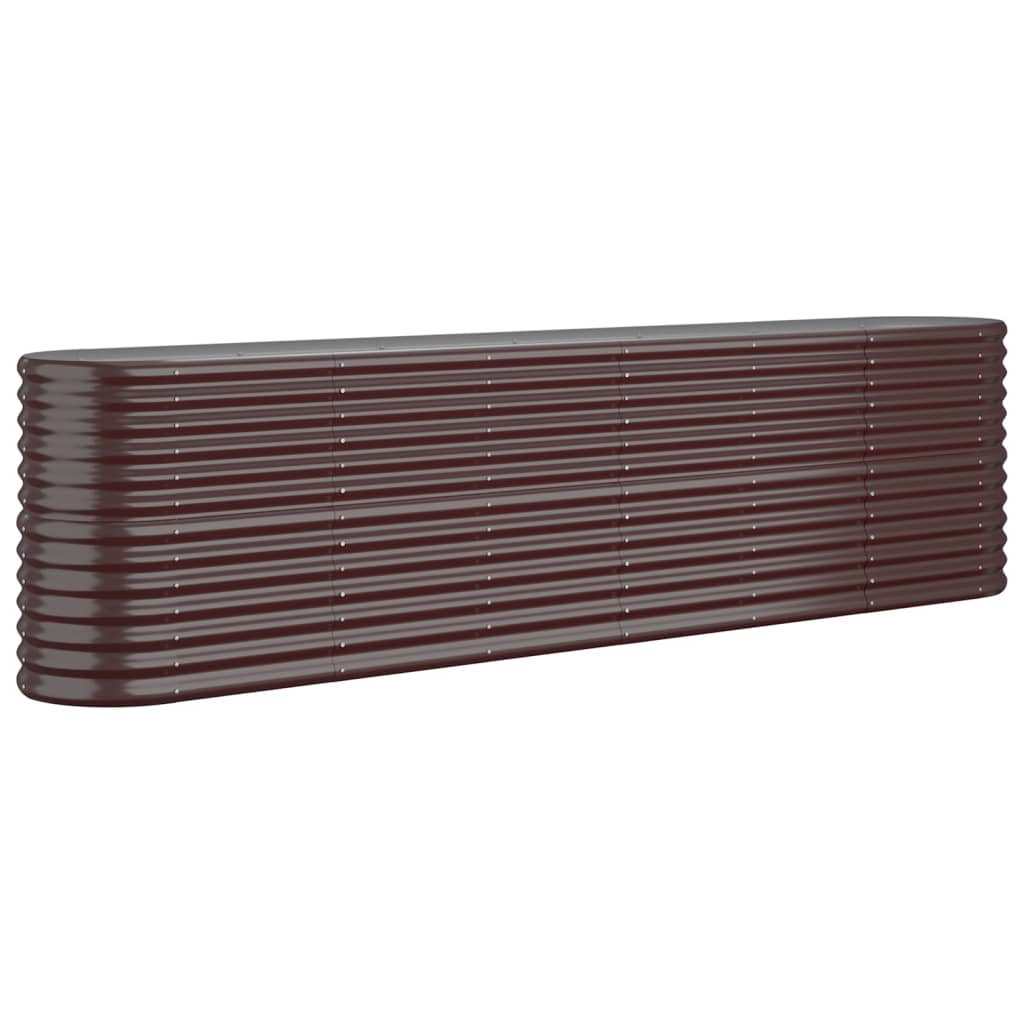 vidaXL Strat înălțat grădină 260x40x68 cm oțel galvanizat