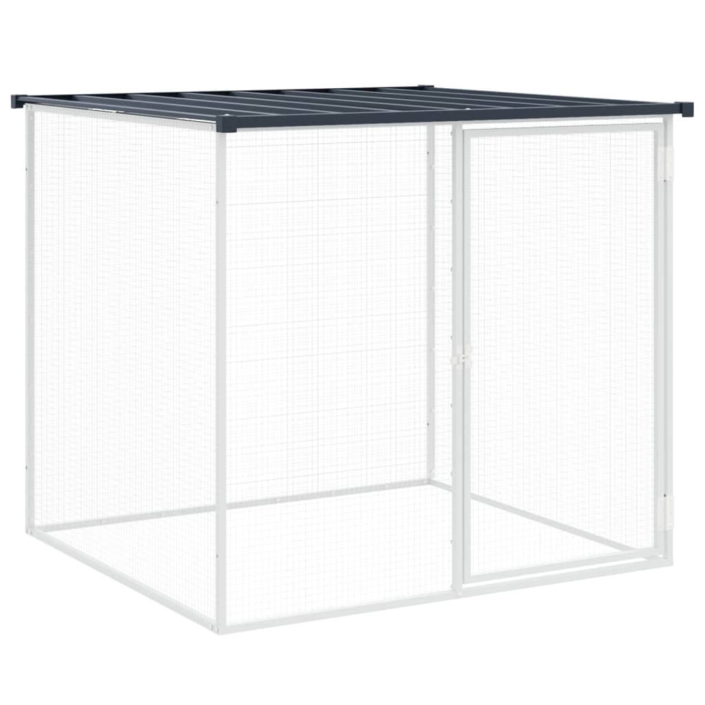vidaXL Coteț pui cu acoperiș, antracit, 1003x98x90 cm, oțel galvanizat vidaXL Coteț pui cu acoperiș, antracit, 1003x98x90 cm, oțel galvanizat