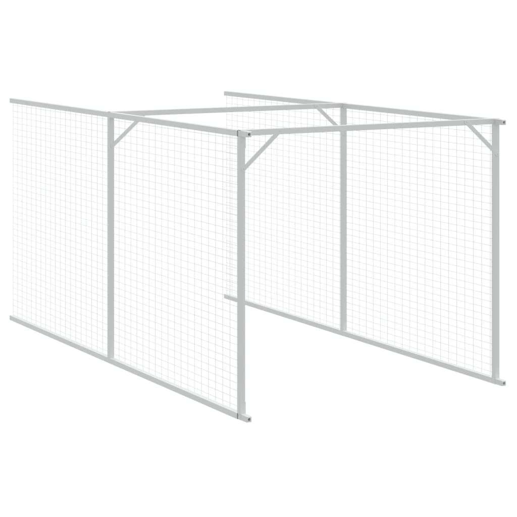 vidaXL Cușcă câine cu țarc antracit 110x609x110 cm oțel galvanizat