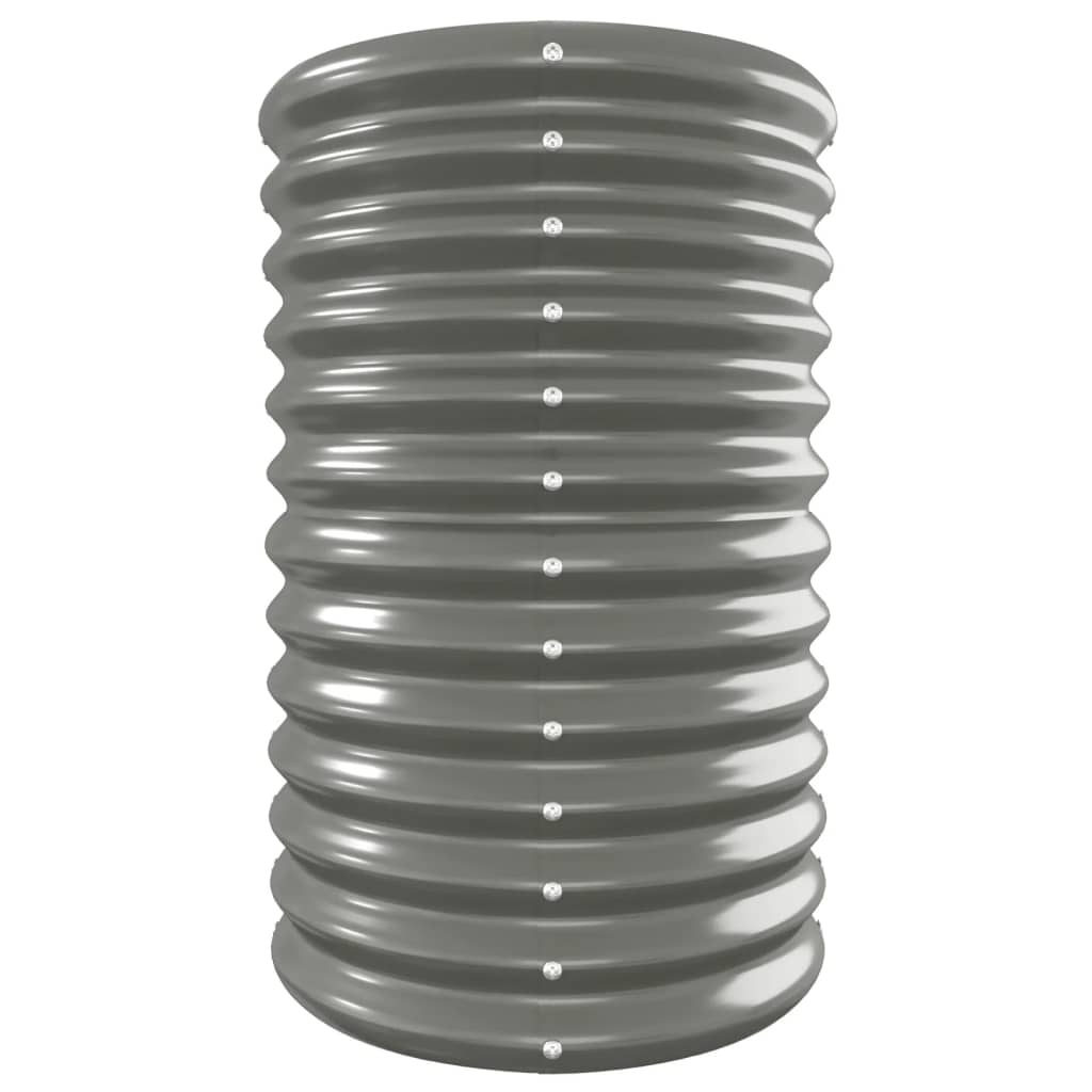 vidaXL Strat înălțat grădină gri 332x40x68cm oțel galvanizat