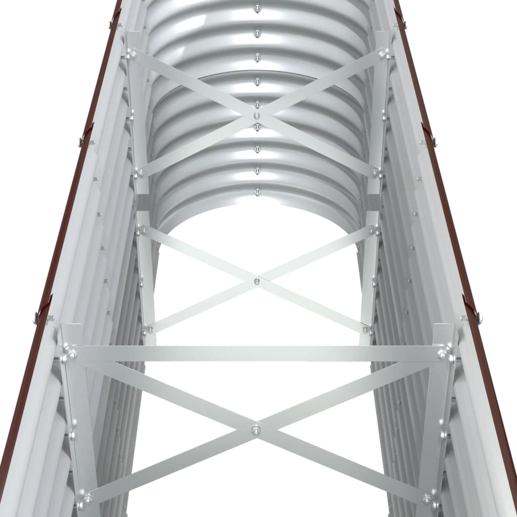 vidaXL Strat înălțat grădină 332x40x68 cm oțel galvanizat