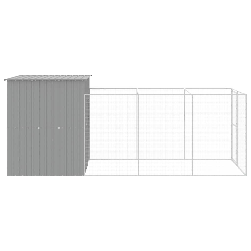 vidaXL Cușcă de câine & țarc gri deschis 165x455x181cm oțel galvanizat
