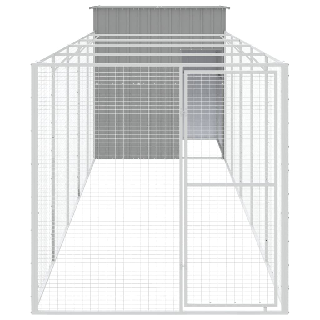 vidaXL Cușcă de câine & țarc gri deschis 165x659x181cm oțel galvanizat vidaXL Cușcă de câine & țarc gri deschis 165x659x181cm oțel galvanizat