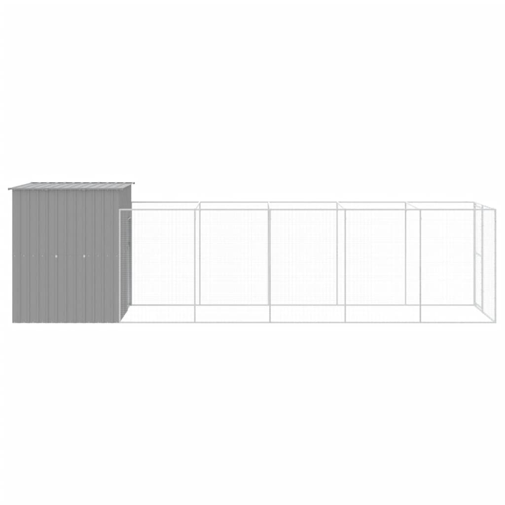 vidaXL Cușcă de câine & țarc gri deschis 165x659x181cm oțel galvanizat vidaXL Cușcă de câine & țarc gri deschis 165x659x181cm oțel galvanizat
