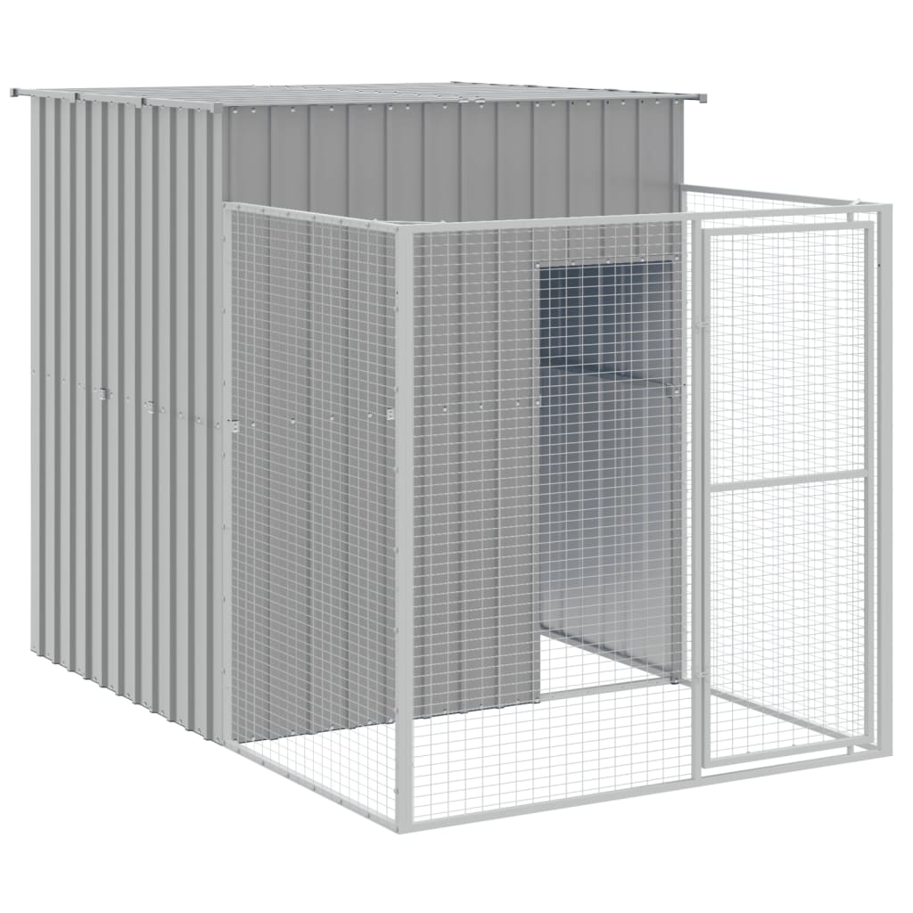 vidaXL Cușcă de câine & țarc gri deschis 165x863x181cm oțel galvanizat