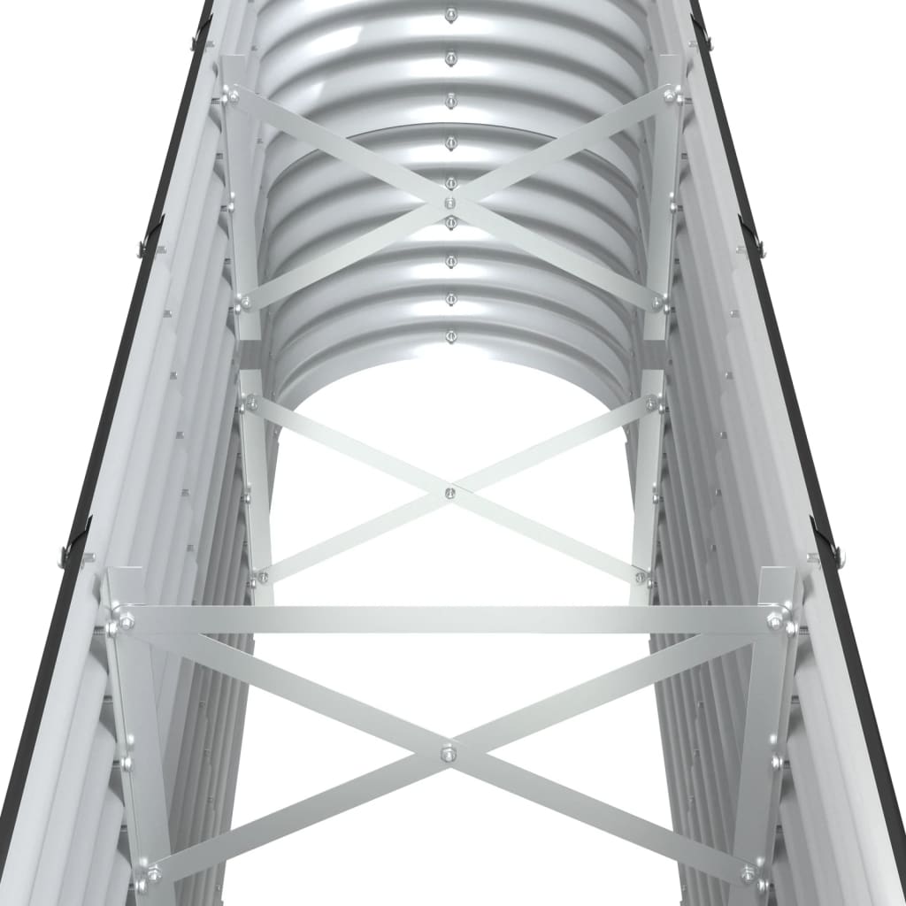 vidaXL Strat înălțat grădină 332x40x68 cm oțel galvanizat