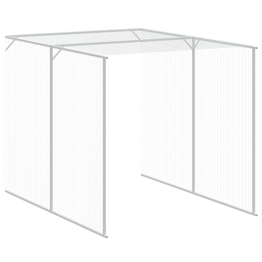 vidaXL Coteț de pui cu incintă antracit 165x659x181 cm oțel galvanizat vidaXL Coteț de pui cu incintă antracit 165x659x181 cm oțel galvanizat