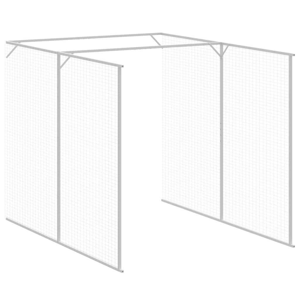 vidaXL Coteț de pui cu incintă antracit 165x1271x181cm oțel galvanizat vidaXL Coteț de pui cu incintă antracit 165x1271x181cm oțel galvanizat