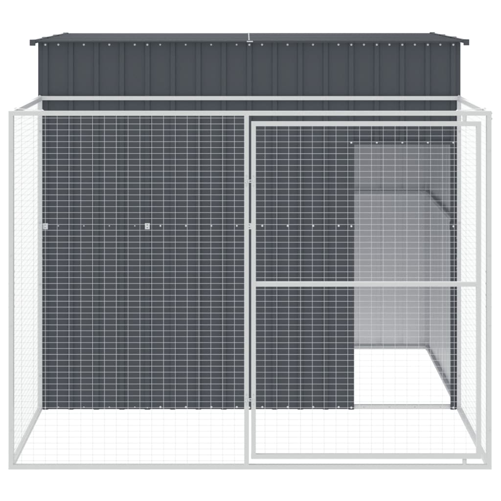 vidaXL Cușcă de câine cu țarc antracit 214x253x181 cm oțel galvanizat vidaXL Cușcă de câine cu țarc antracit 214x253x181 cm oțel galvanizat