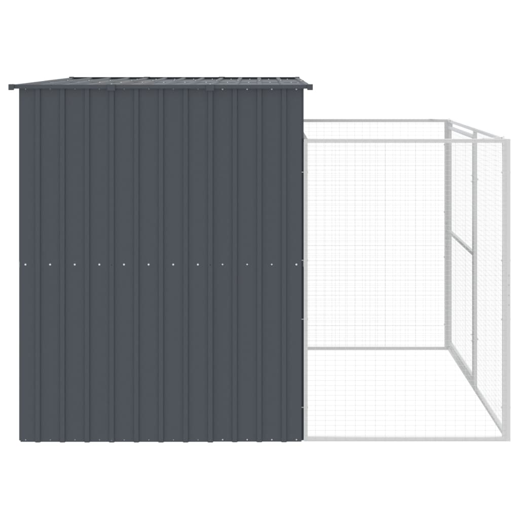 vidaXL Cușcă de câine cu țarc antracit 214x253x181 cm oțel galvanizat vidaXL Cușcă de câine cu țarc antracit 214x253x181 cm oțel galvanizat