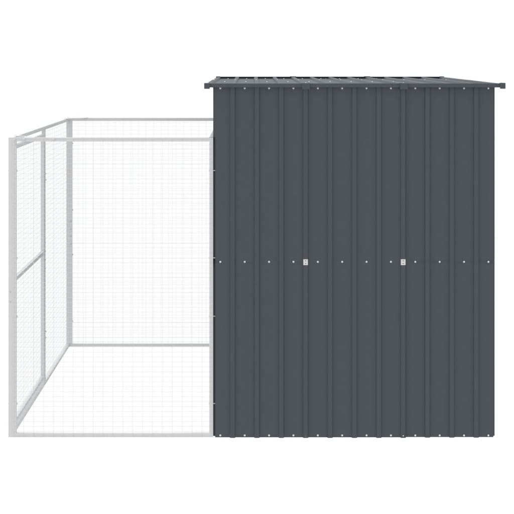 vidaXL Cușcă de câine cu țarc antracit 214x253x181 cm oțel galvanizat vidaXL Cușcă de câine cu țarc antracit 214x253x181 cm oțel galvanizat