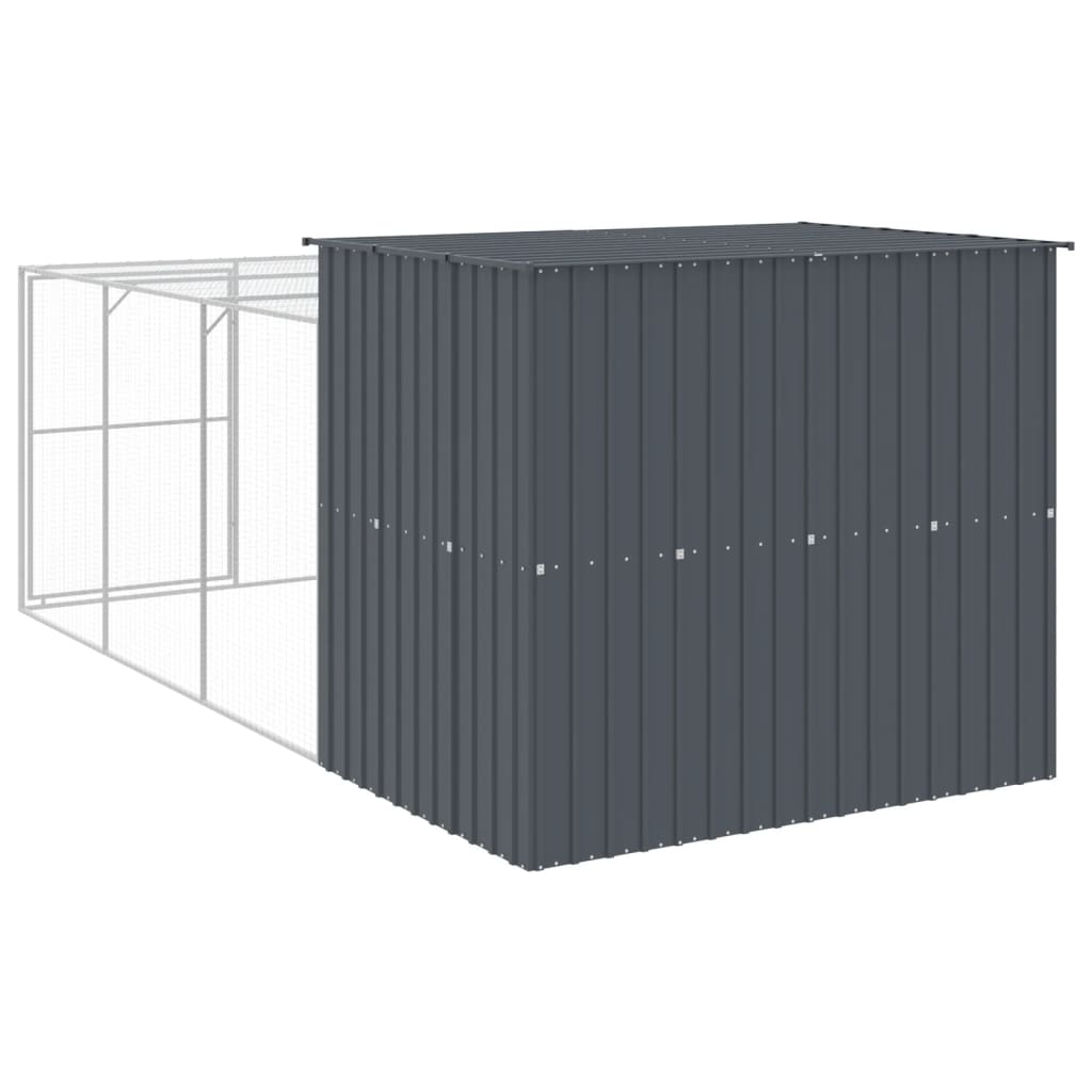 vidaXL Cușcă de câine cu țarc antracit 214x457x181 cm oțel galvanizat vidaXL Cușcă de câine cu țarc antracit 214x457x181 cm oțel galvanizat