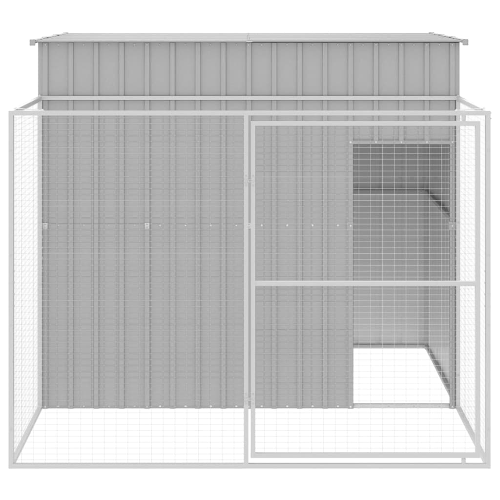 vidaXL Cușcă de câine & țarc gri deschis 214x253x181cm oțel galvanizat vidaXL Cușcă de câine & țarc gri deschis 214x253x181cm oțel galvanizat