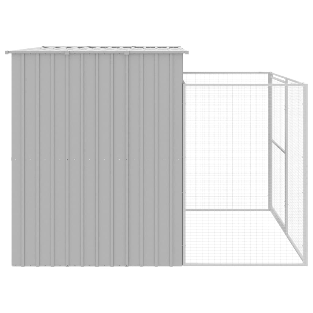 vidaXL Cușcă de câine & țarc gri deschis 214x253x181cm oțel galvanizat vidaXL Cușcă de câine & țarc gri deschis 214x253x181cm oțel galvanizat