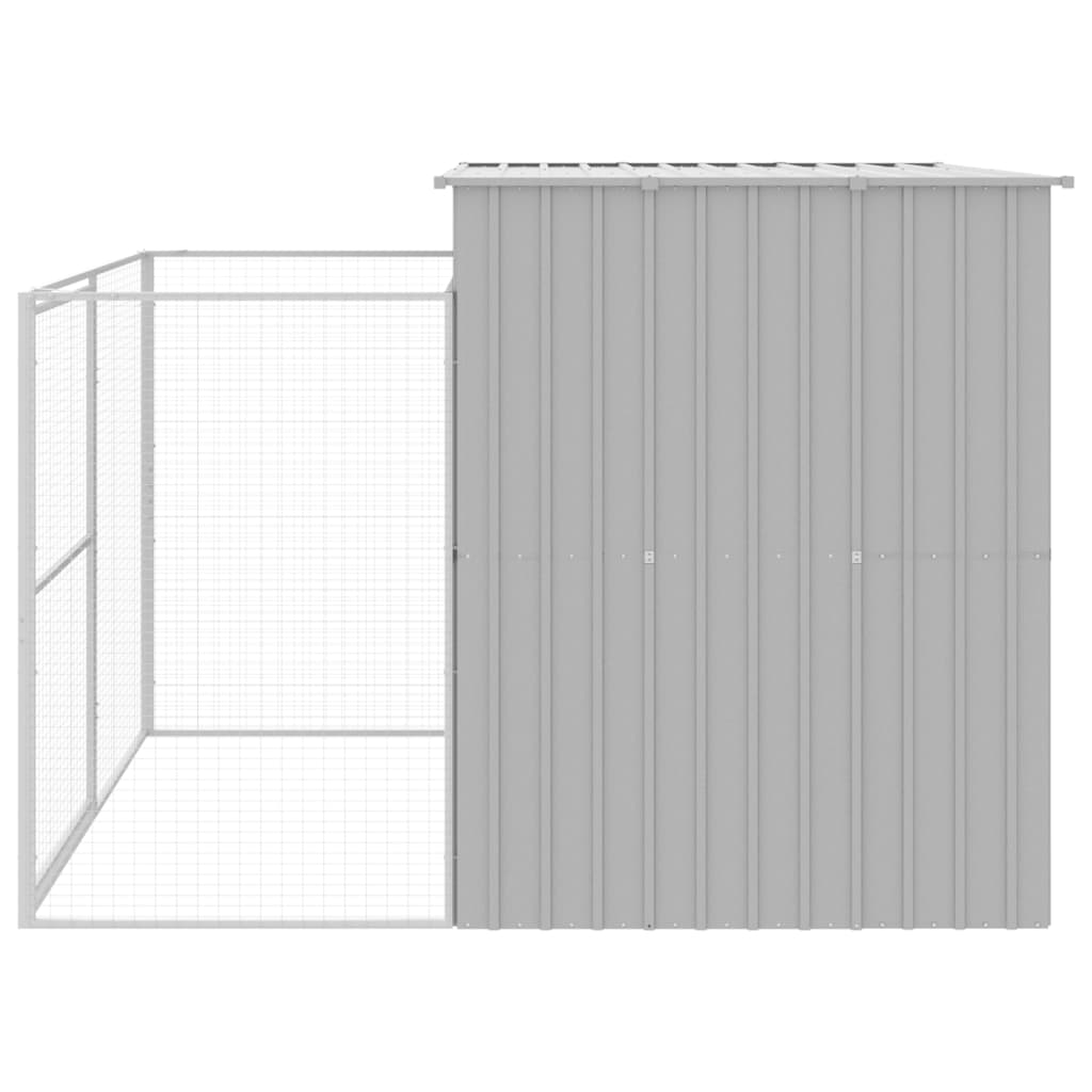 vidaXL Cușcă de câine & țarc gri deschis 214x253x181cm oțel galvanizat vidaXL Cușcă de câine & țarc gri deschis 214x253x181cm oțel galvanizat