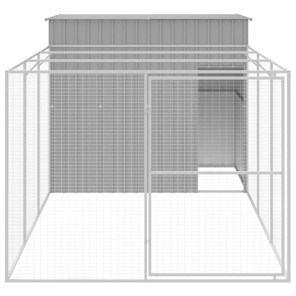 vidaXL Cușcă de câine & țarc gri deschis 214x457x181cm oțel galvanizat vidaXL Cușcă de câine & țarc gri deschis 214x457x181cm oțel galvanizat