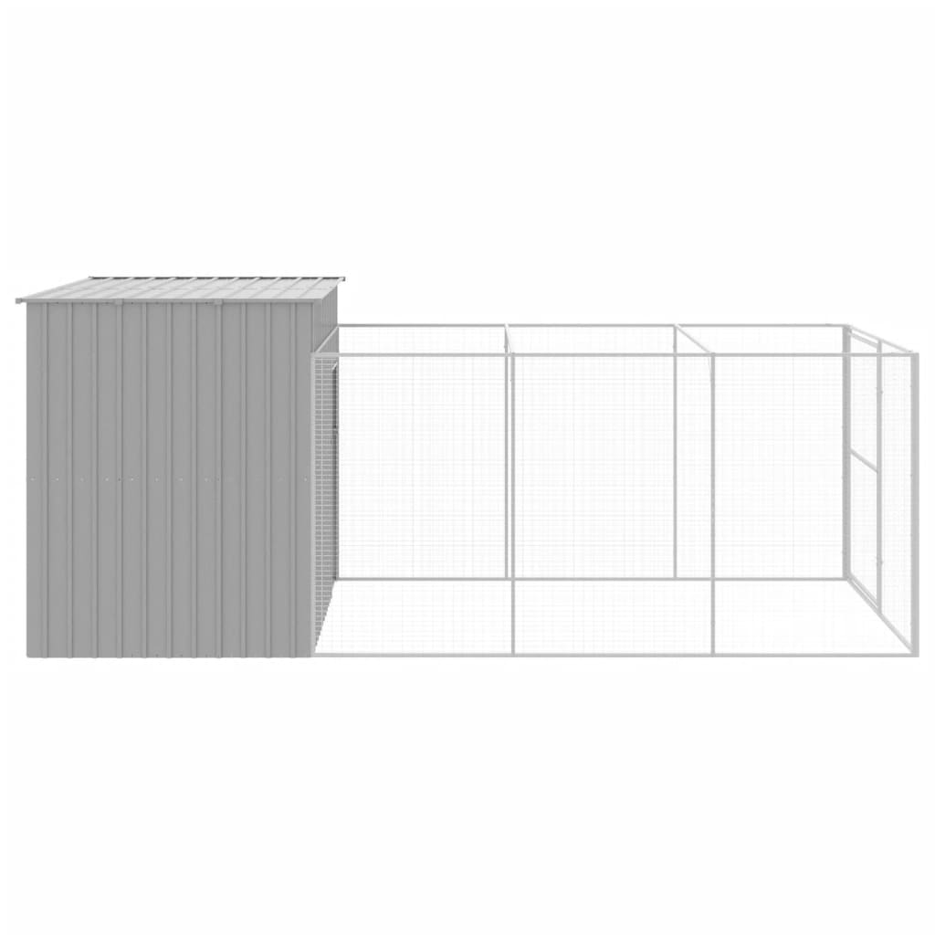 vidaXL Cușcă de câine & țarc gri deschis 214x457x181cm oțel galvanizat vidaXL Cușcă de câine & țarc gri deschis 214x457x181cm oțel galvanizat