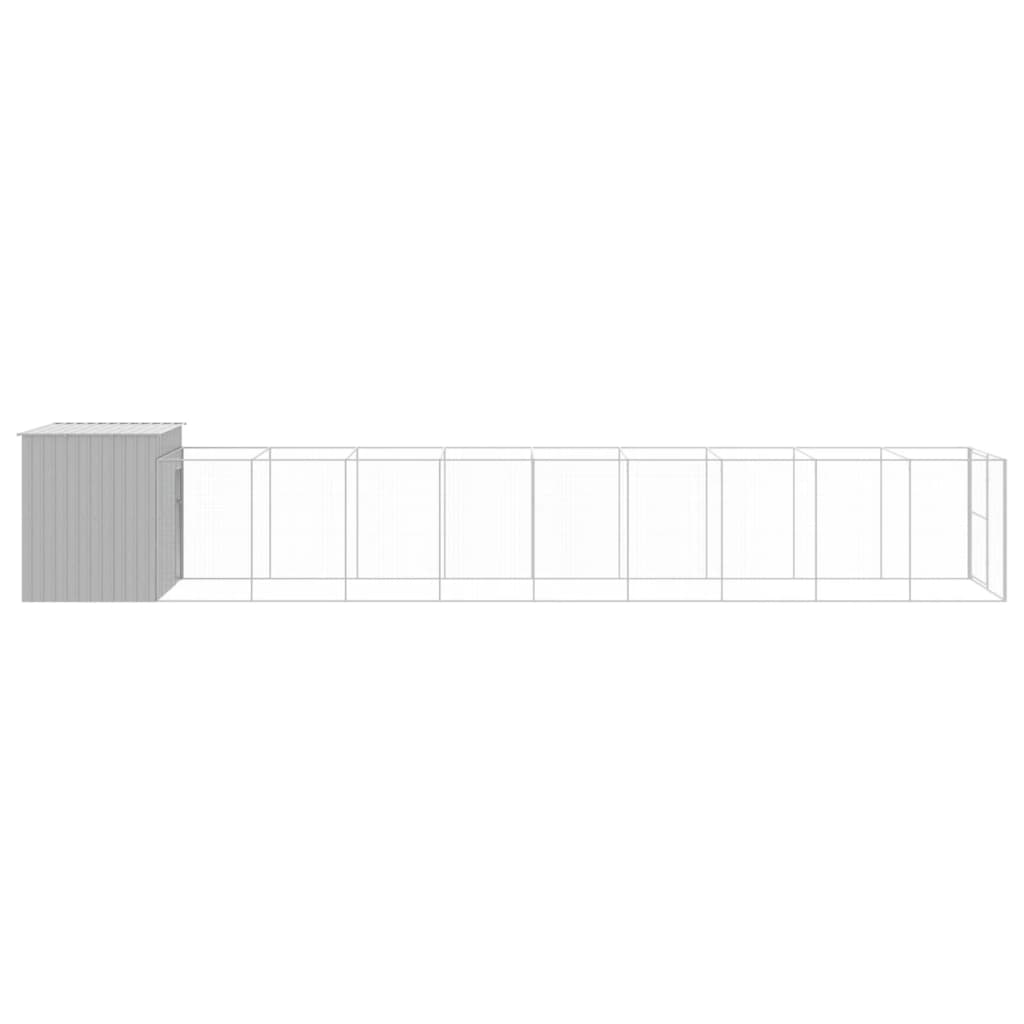 vidaXL Cușcă câine & țarc gri deschis 214x1069x181 cm oțel galvanizat vidaXL Cușcă câine & țarc gri deschis 214x1069x181 cm oțel galvanizat