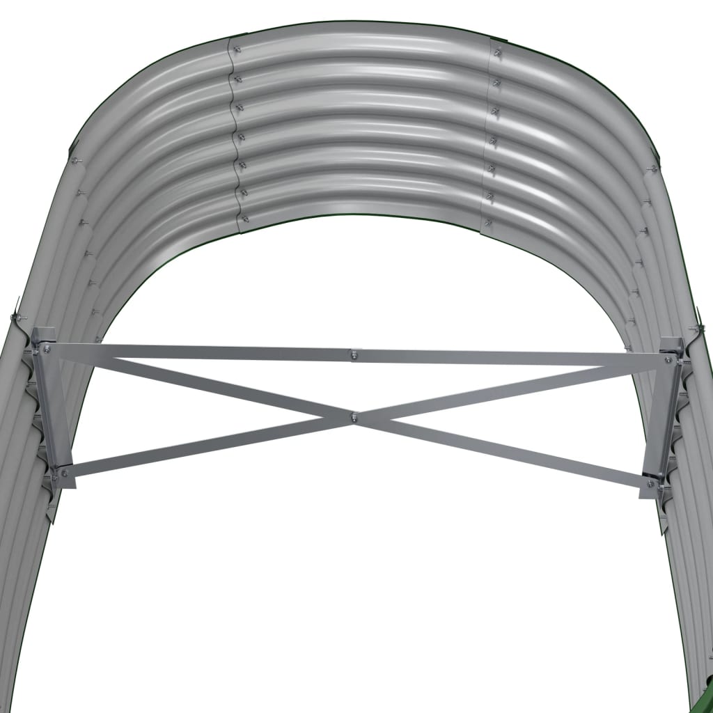 vidaXL Strat înălțat grădină 152x80x36 cm oțel galvanizat