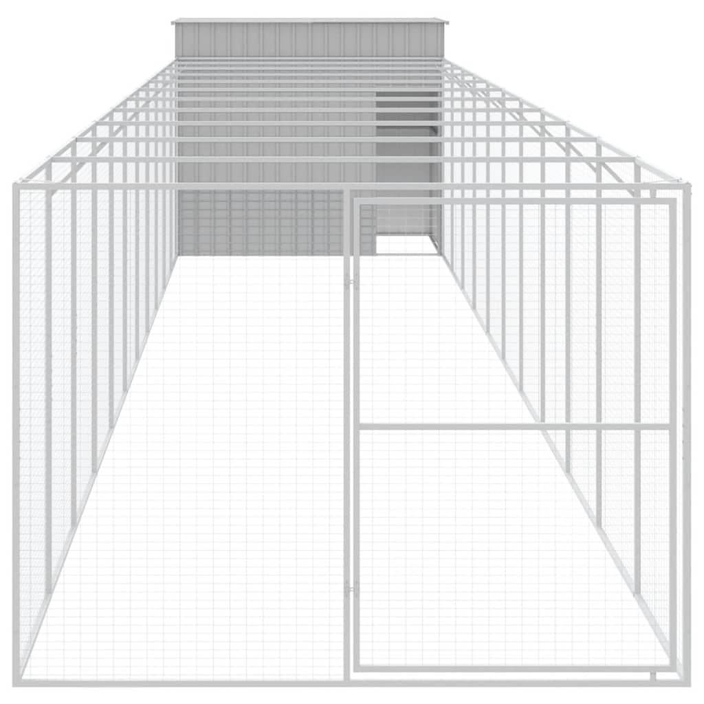 vidaXL Cușcă câine & țarc gri deschis 214x1273x181 cm oțel galvanizat vidaXL Cușcă câine & țarc gri deschis 214x1273x181 cm oțel galvanizat