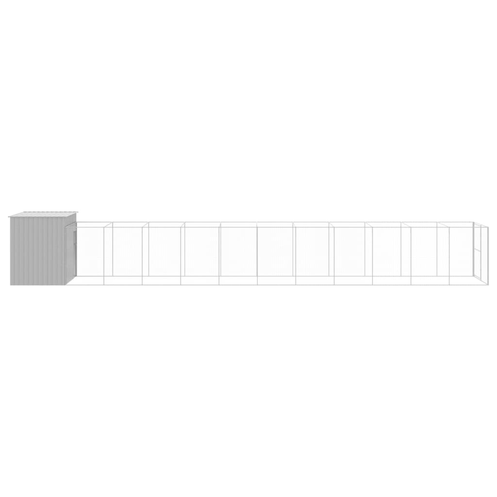 vidaXL Cușcă câine & țarc gri deschis 214x1273x181 cm oțel galvanizat vidaXL Cușcă câine & țarc gri deschis 214x1273x181 cm oțel galvanizat