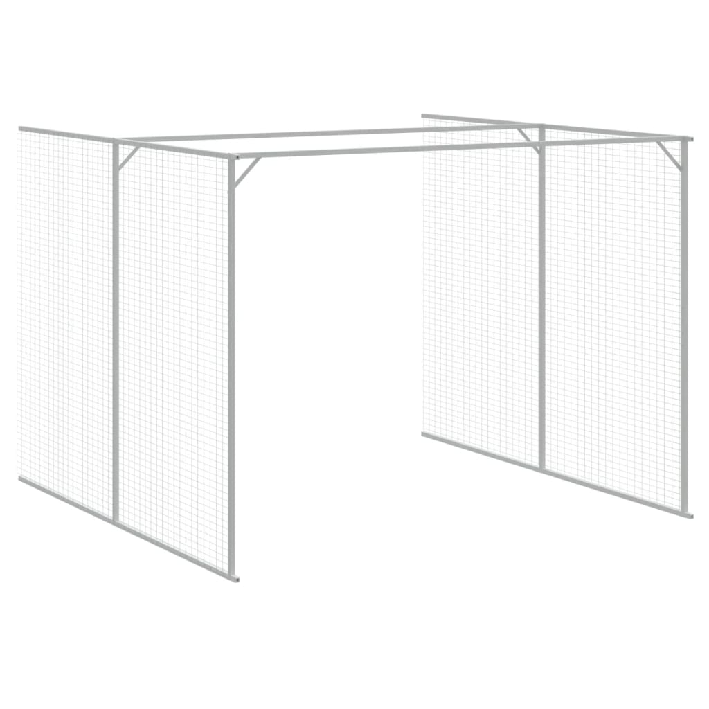 vidaXL Cușcă câine & țarc gri deschis 214x1273x181 cm oțel galvanizat vidaXL Cușcă câine & țarc gri deschis 214x1273x181 cm oțel galvanizat