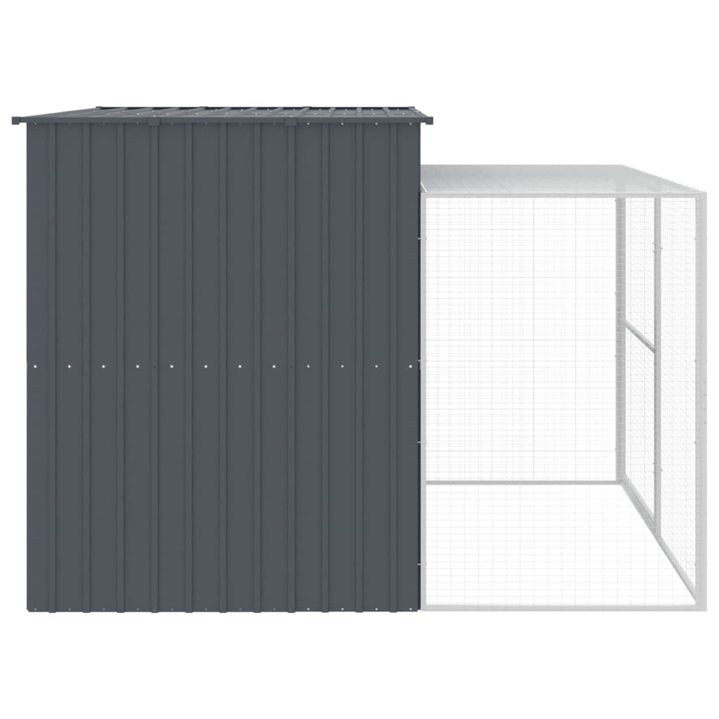 vidaXL Cușcă de câine cu țarc antracit 214x253x181 cm oțel galvanizat vidaXL Cușcă de câine cu țarc antracit 214x253x181 cm oțel galvanizat