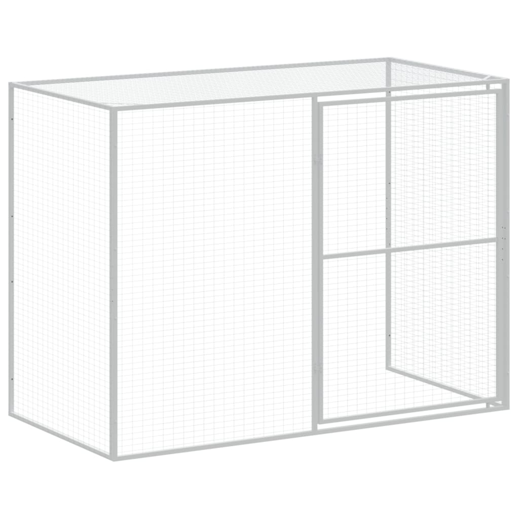 vidaXL Cușcă de câine cu țarc antracit 214x253x181 cm oțel galvanizat vidaXL Cușcă de câine cu țarc antracit 214x253x181 cm oțel galvanizat