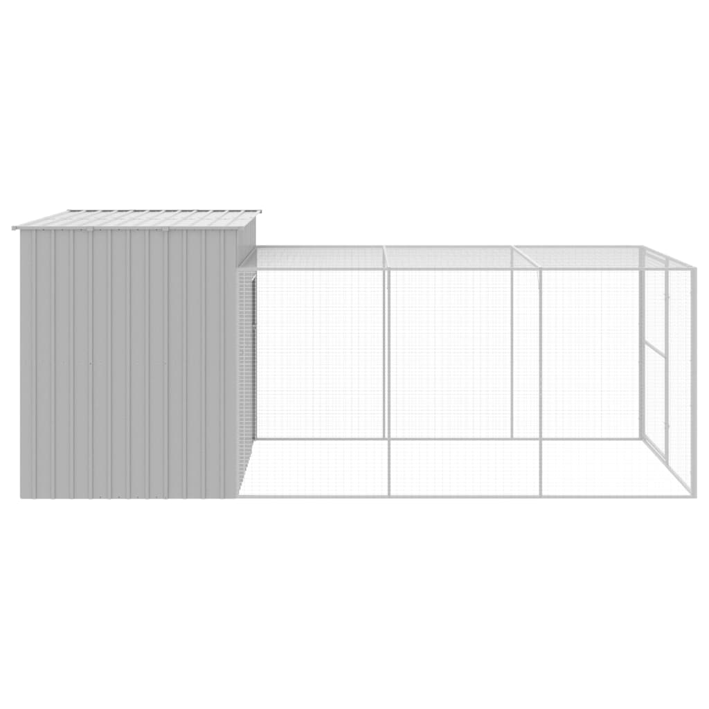 vidaXL Cușcă de câine & țarc gri deschis 214x457x181cm oțel galvanizat vidaXL Cușcă de câine & țarc gri deschis 214x457x181cm oțel galvanizat