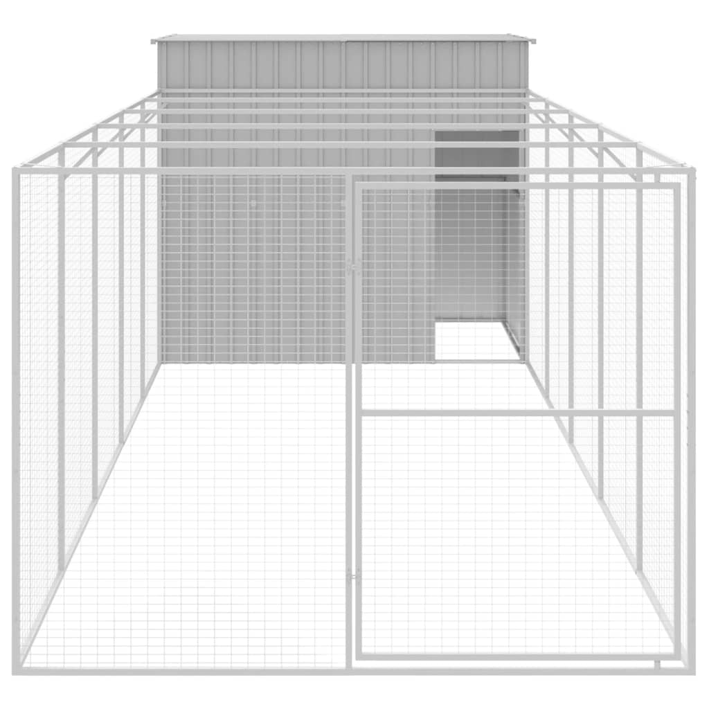 vidaXL Cușcă de câine & țarc gri deschis 214x661x181cm oțel galvanizat vidaXL Cușcă de câine & țarc gri deschis 214x661x181cm oțel galvanizat