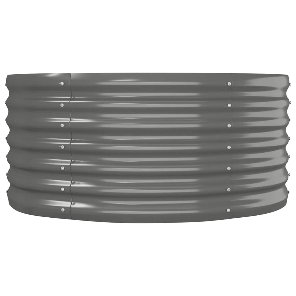 vidaXL Strat înălțat grădină gri 152x80x36cm oțel vopsit electrostatic