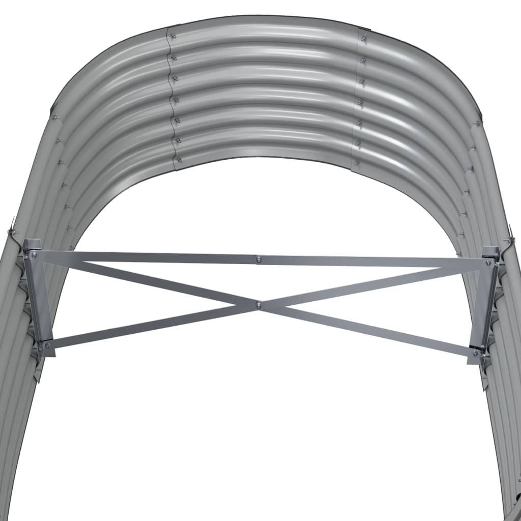 vidaXL Strat înălțat grădină gri 152x80x36cm oțel vopsit electrostatic