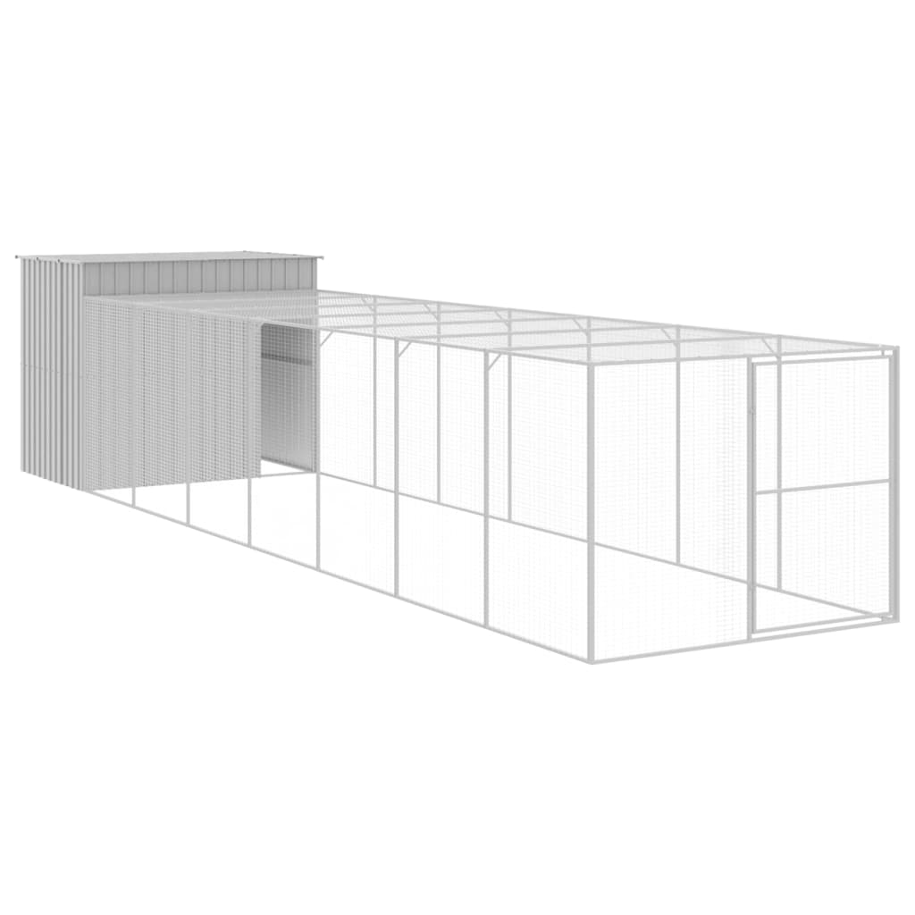 vidaXL Cușcă de câine & țarc gri deschis 214x865x181cm oțel galvanizat vidaXL Cușcă de câine & țarc gri deschis 214x865x181cm oțel galvanizat