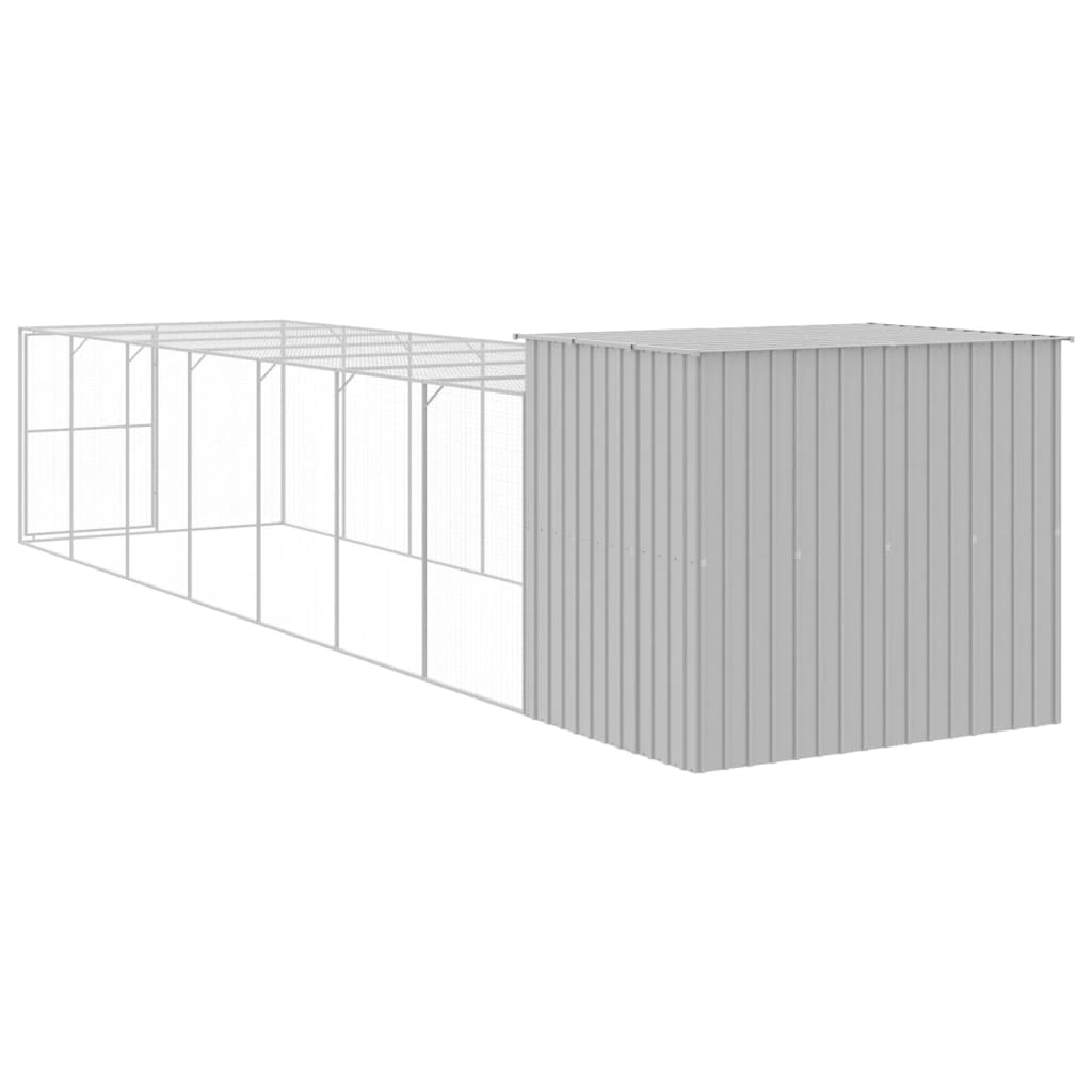 vidaXL Cușcă de câine & țarc gri deschis 214x865x181cm oțel galvanizat vidaXL Cușcă de câine & țarc gri deschis 214x865x181cm oțel galvanizat
