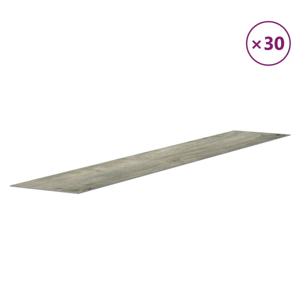 vidaXL Panouri de perete aspect lemn, gri, 4,12 m², PVC