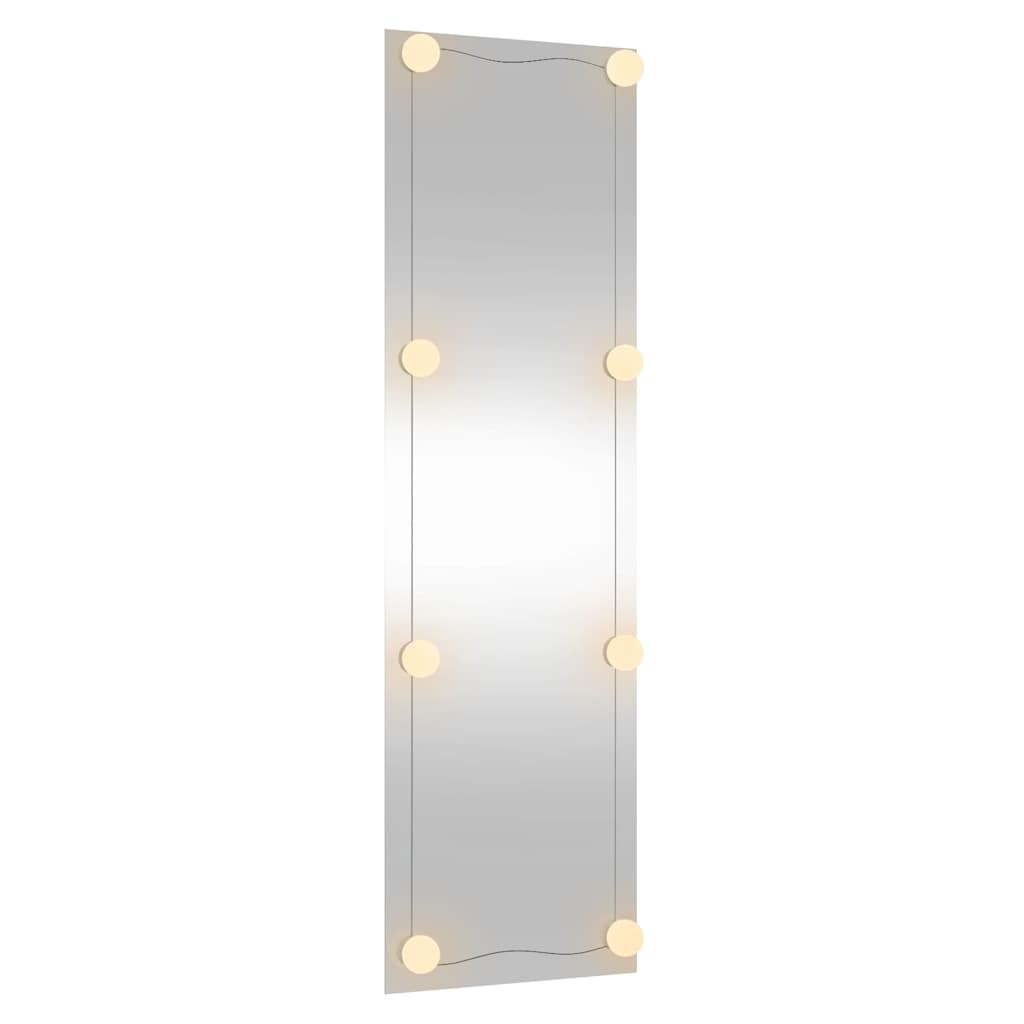 vidaXL Oglindă de perete cu lumini LED 30x100 cm sticlă dreptunghiular