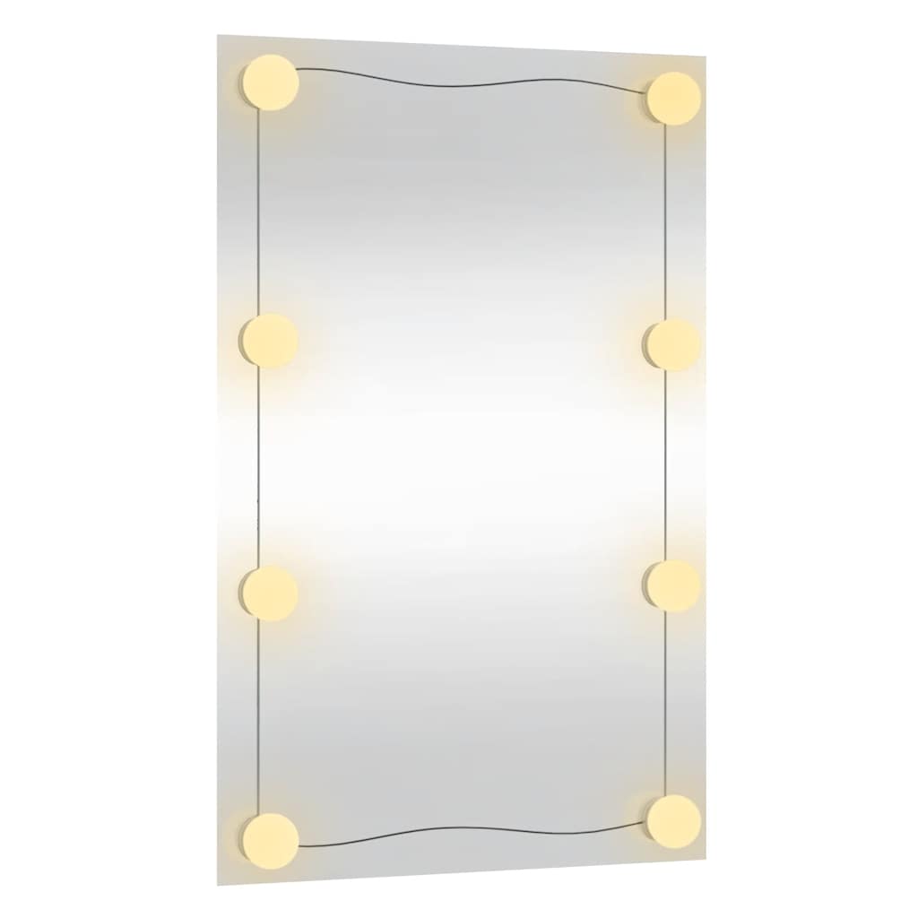 vidaXL Oglindă de perete cu lumini LED 40x60 cm sticlă dreptunghiular
