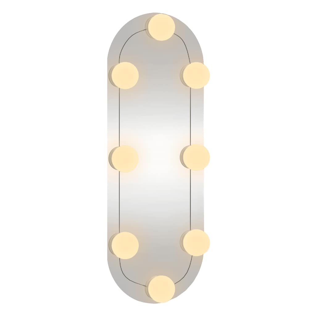 vidaXL Oglindă de perete cu lumini LED 15x40 cm oval sticlă vidaXL Oglindă de perete cu lumini LED 15x40 cm oval sticlă
