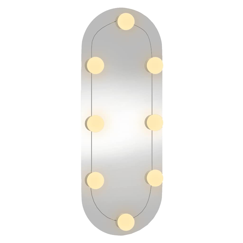 vidaXL Oglindă de perete cu lumini LED 20x50 cm oval sticlă vidaXL Oglindă de perete cu lumini LED 20x50 cm oval sticlă