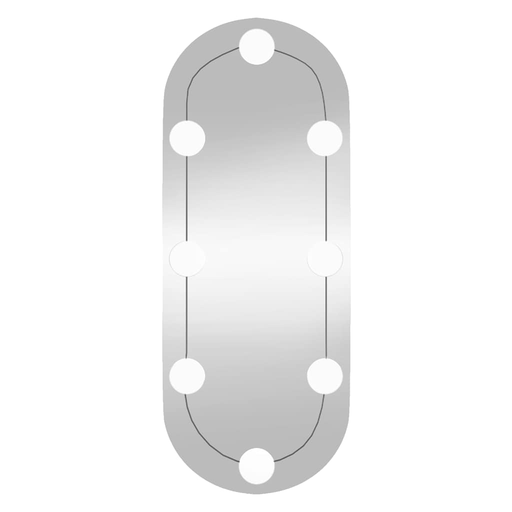 vidaXL Oglindă de perete cu lumini LED 20x50 cm oval sticlă vidaXL Oglindă de perete cu lumini LED 20x50 cm oval sticlă