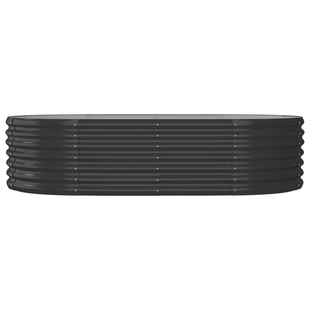 vidaXL Strat înălțat grădină 152x80x36 cm oțel galvanizat
