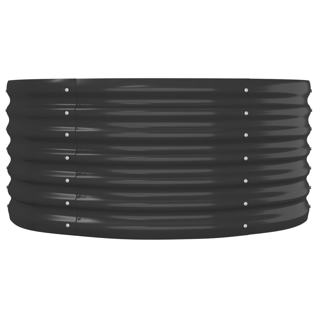 vidaXL Strat înălțat grădină 152x80x36 cm oțel galvanizat