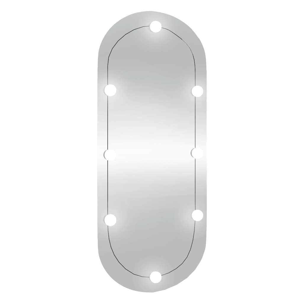vidaXL Oglindă de perete cu lumini LED 25x60 cm oval sticlă vidaXL Oglindă de perete cu lumini LED 25x60 cm oval sticlă