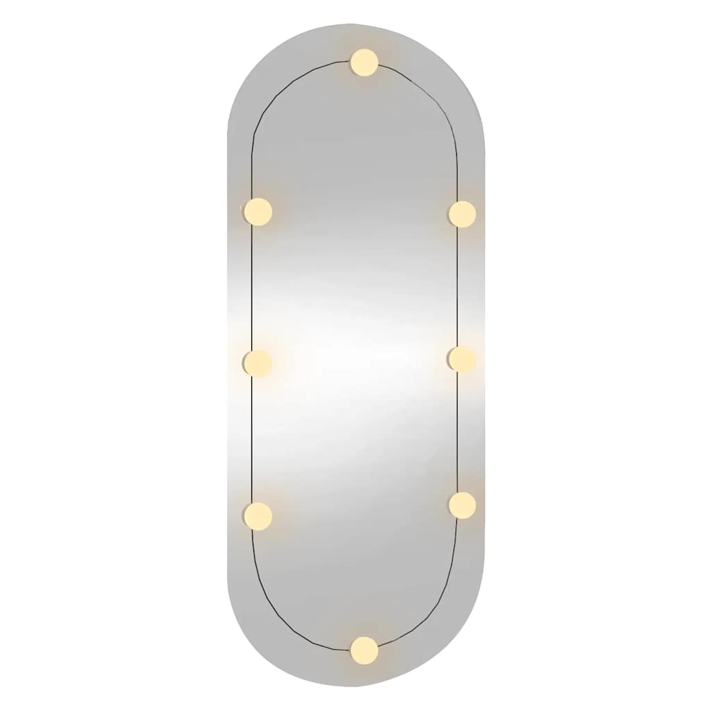 vidaXL Oglindă de perete cu lumini LED 25x60 cm oval sticlă vidaXL Oglindă de perete cu lumini LED 25x60 cm oval sticlă